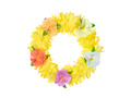 Ghirlandă cu cap hawaiian galben - 1 buc.