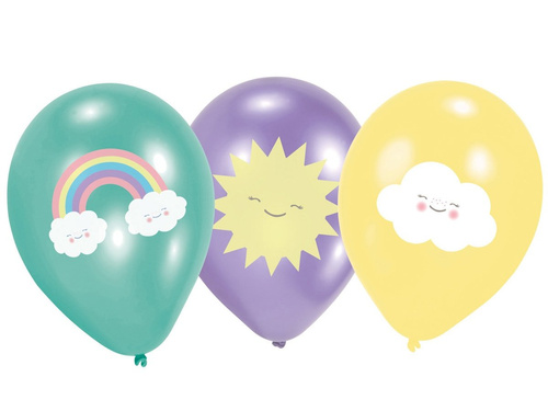 Baloane aniversare Clouds - 28 cm - 6 buc