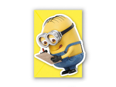 Invitații aniversare Minion - 11 cm x 9 cm - 6 buc.