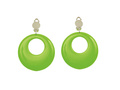 Cercei clip-on verde neon