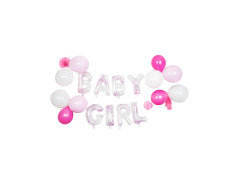 Set baloane Baby Girl pentru baby shower - 1 set