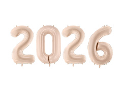 Set de baloane din folie 2026 bej închis - 72 cm