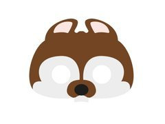 Mască din fetru Veveriță - 1 buc.