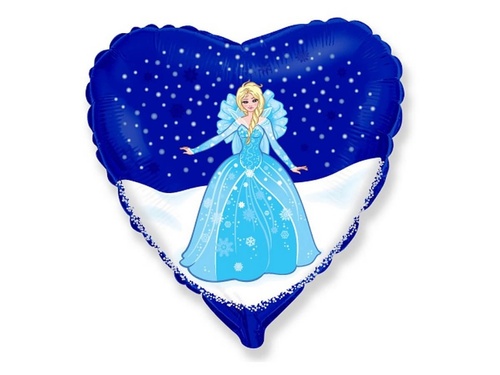 Balon din folie inima Elsa Frozen - Ice Age - 47 cm - 1 buc.