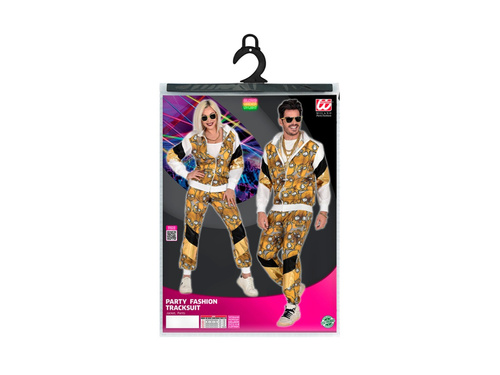 Costum craniu negru și auriu