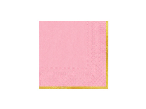 Set de hârtie roz cu margine aurie - 22 buc.