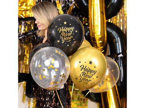 Baloane latex Happy New Year - 30 cm - 8 buc.