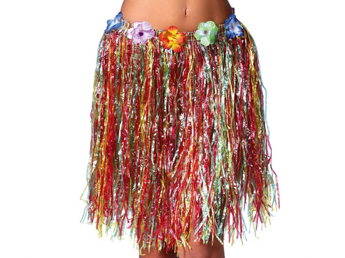 Fustă scurtă hawaiiană multicoloră - 1 buc.