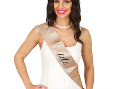 Eșarfă aurie cu sclipici pentru mireasă - 1 buc.