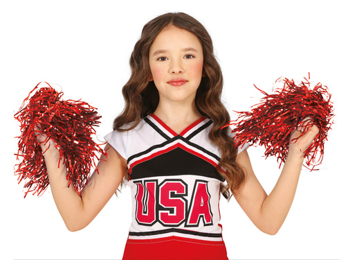 Pompoane majorete roșu - 2 buc.