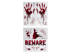 Decorarea ferestrei Urme de picioare însângerate