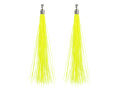 Cercei clip-on cu ciucuri galben neon - 1 pereche.
