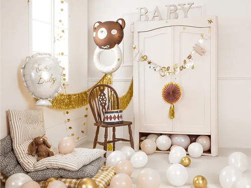 Balon de folie cu ursuleț de pluș Rattle - 45 x 67 cm - 1 buc.