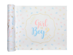 Fată sau băiat non-țesute masă runner decor? - 28 cm x 3 m - 1 buc.