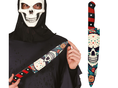 Cuțit craniu Halloween - 1 buc.