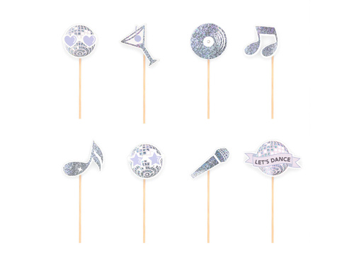 Picuri Disco argintii - 8 buc.