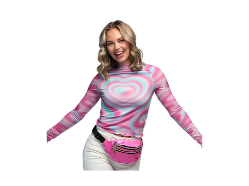 Săculeț holografic roz pentru șolduri