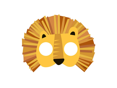 Măști din setul Safari - 8 piese.