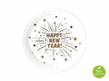 Farfurii de hârtie Happy New Year - 23 cm - 8 buc.