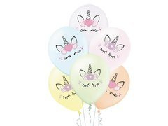 Baloane pastel unicorn - 30 cm - 6 buc.