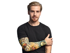 Tatuaj manșon Gambler - 1 buc.