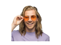 Ochelari de petrecere hippie XL portocaliu