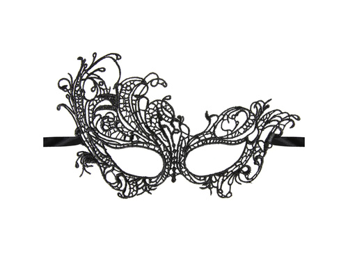 Mască dantelă pentru femei negru - 1 buc.
