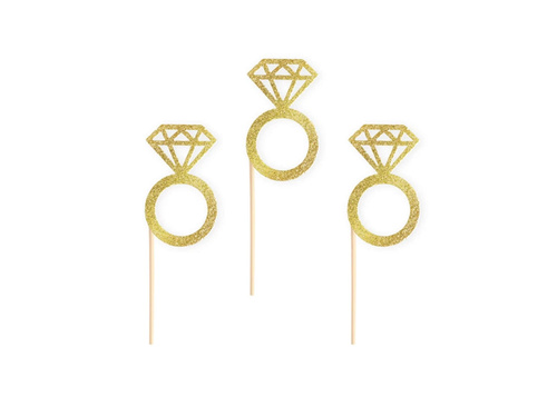 Muffin Picks Inele de logodnă - 11,5 cm - 6 buc.