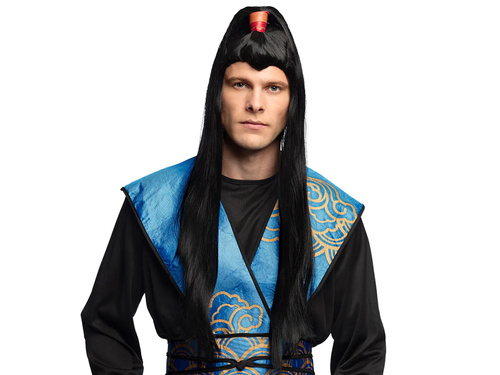 Peruca neagră pentru bărbați - 1 buc