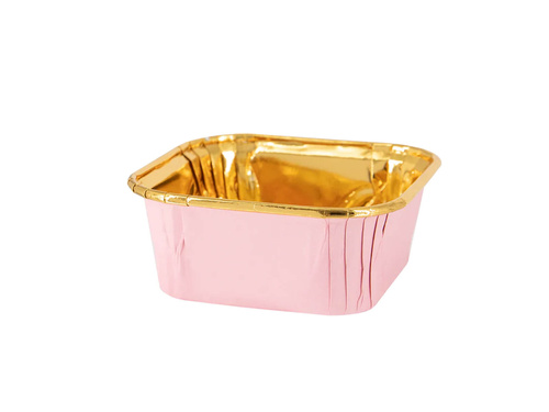 Mini forme pentru clătite roz și aurii - 10 buc.