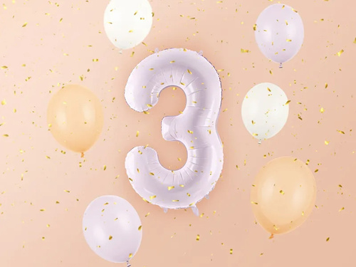 Balon din folie violet numărul 3 - 72 cm - 1 buc.