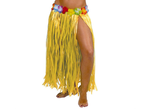 Fustă hawaiiană lungă galbenă - 1 buc.