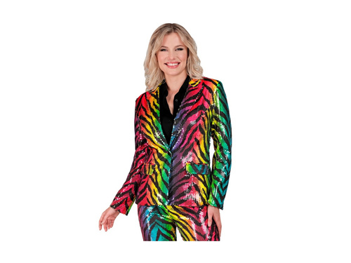Party Fashion jachetă de petrecere - motiv tigru curcubeu