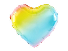 Balon din folie Inimă colorată - 45 cm - 1 buc.