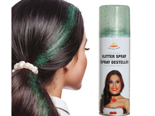 Spray de păr lavabil 125 ml - verde sclipitor