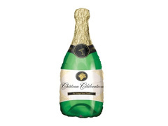 Balon cu folie cu sticla de sampanie - 21 x 51 cm - 1 buc.