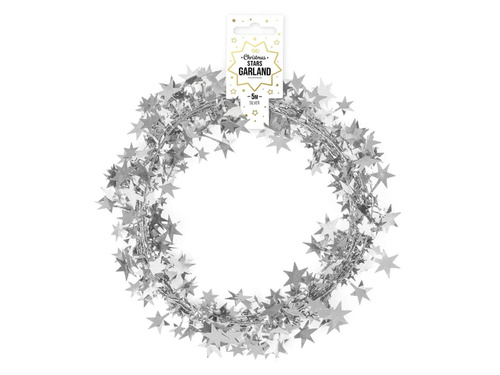 Lanț stea argintiu - 500 cm - 1 buc.