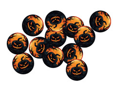 Decorațiuni cu două fețe Dovleac închis - 12 buc.