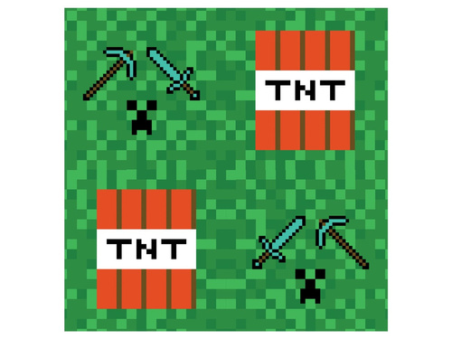 Șervețele aniversare Pixels - 33 cm - 20 buc.