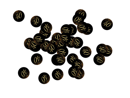 Confetti „Sparkling” pentru aniversarea de 40 de ani – 36 de bucăți.