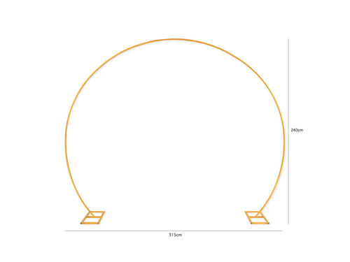 Rama dreptunghiulară pentru baloane aurii - 315 x 240 cm - 1 buc.