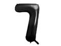Balon din folie numărul 7 negru - 86 cm - 1 buc.