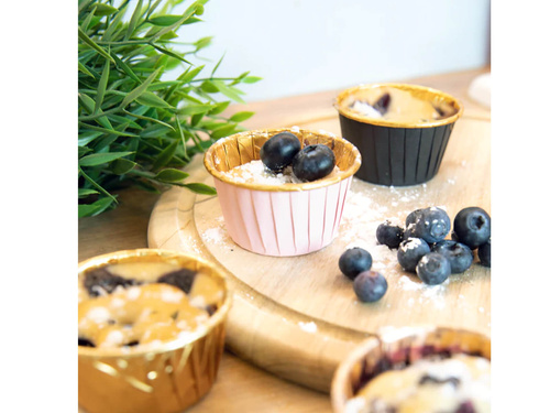 Rulouri pentru cupcakes aurii roz - 20 buc.