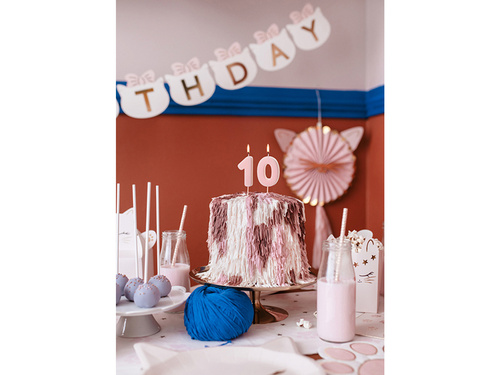 Lumânare Number One roz - 1 - 1 buc.