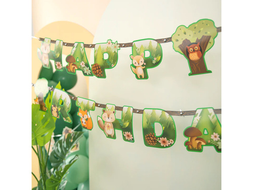 Happy Birthday Forest Friends banner - 210 cm - 1 buc.