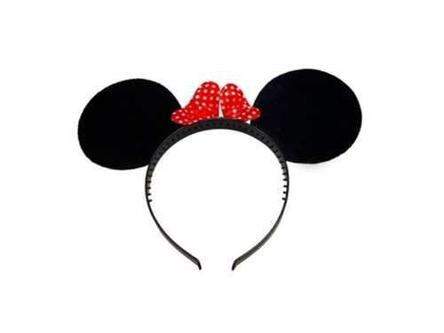 Bentiță cu urechi Minnie Mouse cu fundiță - 1 buc.