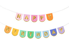 Banner colorat Happy Birthday - 163 x 12 cm - 1 buc.