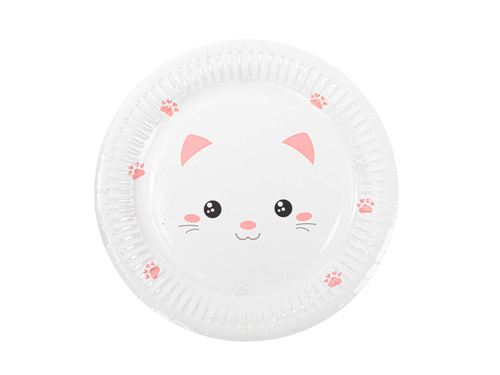 Farfurii aniversare Sweet Kitten - 18 cm - 6 buc.