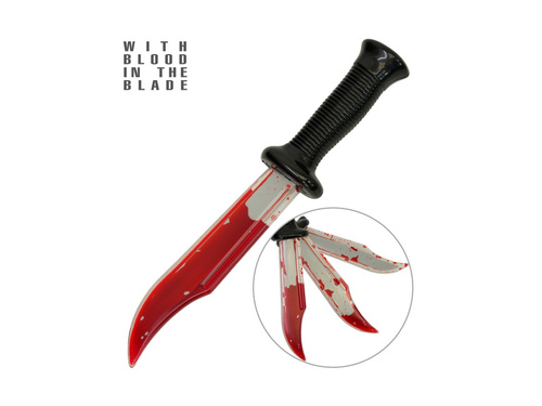 Cuțit de plastic pătat cu sânge - 34 cm