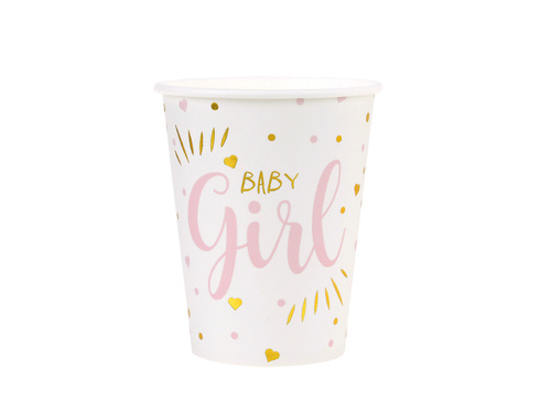 Pahare de hârtie Baby Girl - 270 ml - 10 buc.